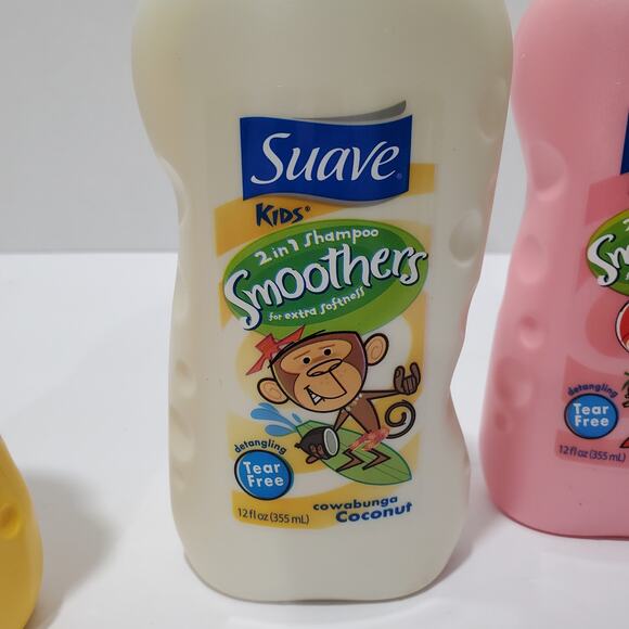 3 Suave Kids 2n1 Shampoo Smoothers 12 fl oz Orange Mango - Coconut - Strawberry - Picture 5 of 8